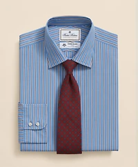 Brooks Brothers X Thomas Mason<sup>®</sup> Cotton English Collar, Stripe Dress Shirt