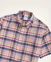 Regent Regular-Fit Sport Shirt, Short-Sleeve Madras