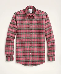 Regent Regular-Fit Irish Linen Faded Tartan Shirt