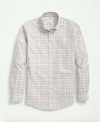 Stretch Supima<sup>®</sup> Cotton Non-Iron Twill Polo Button Down Collar, Tattersall Shirt