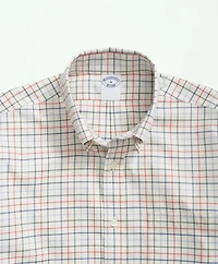 Stretch Supima<sup>®</sup> Cotton Non-Iron Twill Polo Button Down Collar, Tattersall Shirt