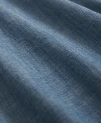 Chambray Cotton Poplin Polo Button Down Collar, Sport Shirt