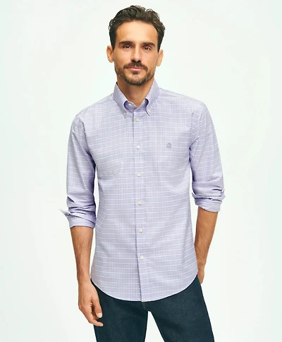 Stretch Cotton Non-Iron Oxford Polo Button Down Collar