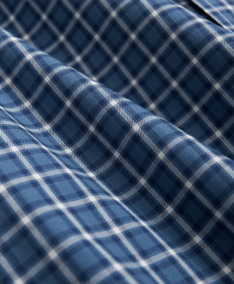 Stretch Supima<sup>®</sup> Cotton Non-Iron Oxford Polo Button Down Collar Windowpane Shirt