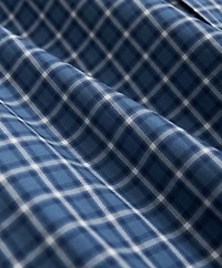 Stretch Supima<sup>®</sup> Cotton Non-Iron Oxford Polo Button Down Collar Windowpane Shirt