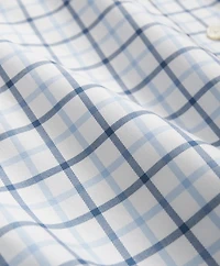 Stretch Supima<sup>®</sup> Cotton Non-Iron Twill Polo Button Down Collar Windowpane Shirt