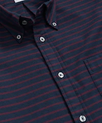 Portuguese Flannel Polo Button Down Collar, Striped Shirt