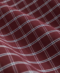 Stretch Cotton Non-Iron Oxford Polo Button Down Collar, Windowpane Shirt