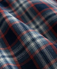Denim Yard Work Shirt Red Plaid Cotton