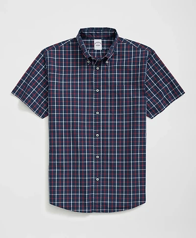 Friday Shirt, Short-Sleeve Poplin Windowpane