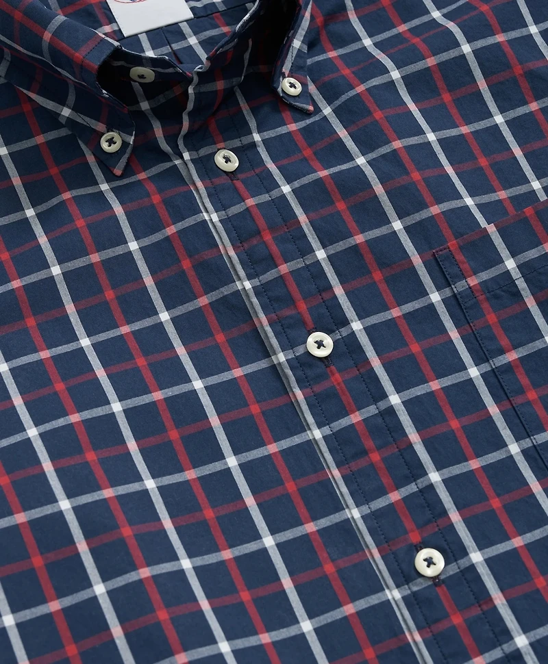 Friday Shirt, Short-Sleeve Poplin Windowpane