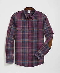 Cotton-Cashmere Sport Shirt Plaid Flannel