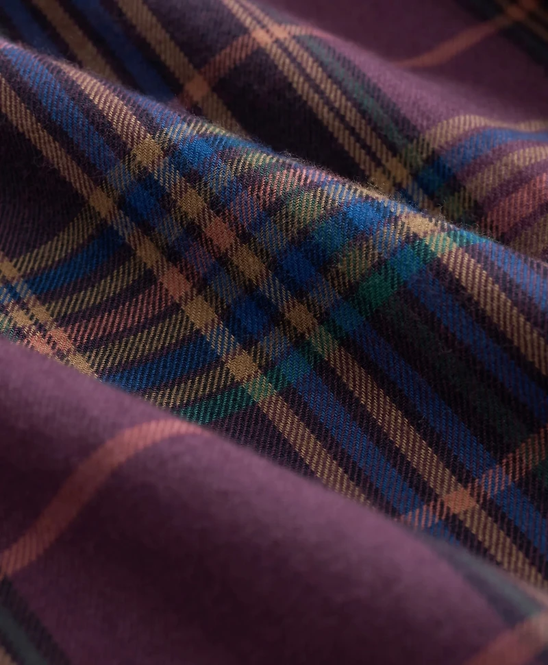 Cotton-Cashmere Sport Shirt Plaid Flannel