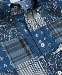Cotton Sport Shirt Patchwork Madras