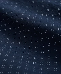 Cotton Sport Shirt Indigo Dot Print