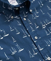 Friday Shirt, Short-Sleeve Poplin Sailboat