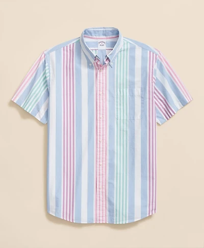 Friday Shirt, Short-Sleeve Poplin Awning Stripe