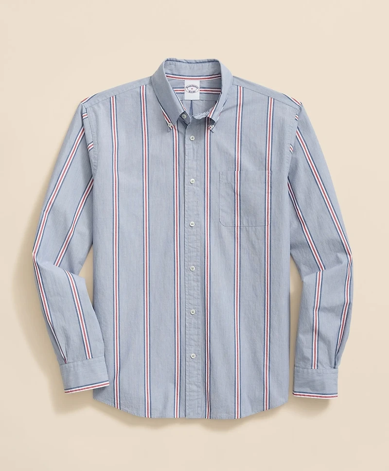 Friday Shirt, Poplin Ribbon Stripe