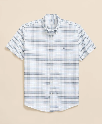 Stretch Cotton Non-Iron Oxford Polo Button-Down Collar