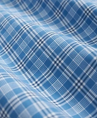 Stretch Cotton Non-Iron Polo Button Down Collar, Checked Shirt