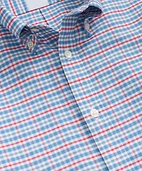 Stretch Cotton Non-Iron Oxford Polo Button Down Collar, Multi Check Shirt