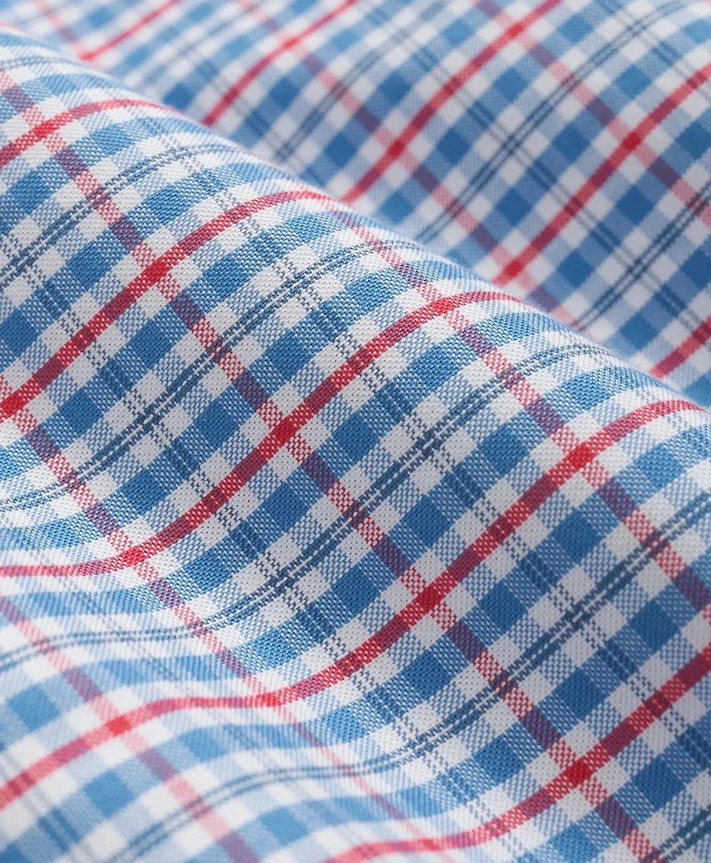 Stretch Cotton Non-Iron Oxford Polo Button Down Collar, Multi Check Shirt