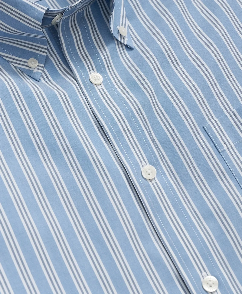 Stretch Cotton Non-Iron Polo Button Down Collar