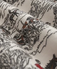 Cotton Flannel Archive Equestrian Print Sport Shirt