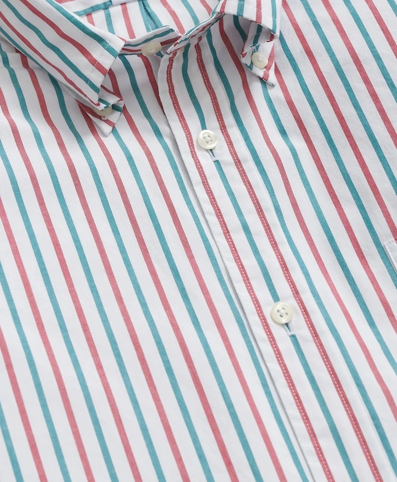 Friday Shirt, Poplin Holiday Stripe