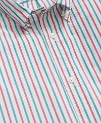 Friday Shirt, Poplin Holiday Stripe
