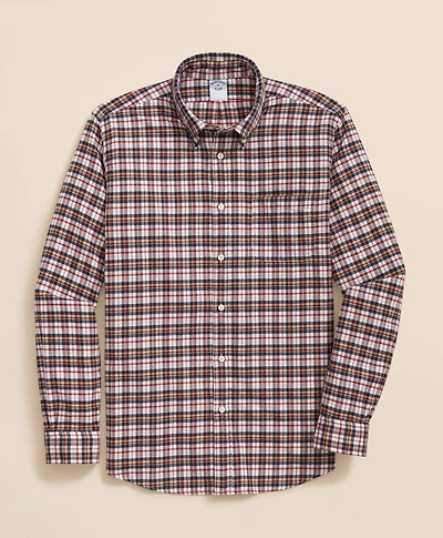Portuguese Flannel Polo Button Down Collar, Multi-Check Shirt