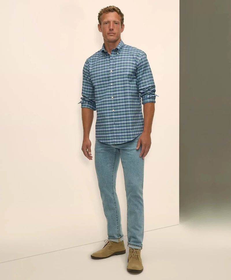 Stretch Non-Iron Oxford Button-Down Collar