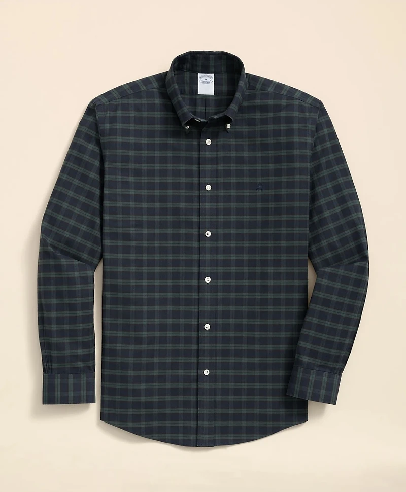Stretch Non-Iron Oxford Button-Down Collar, Blackwatch Shirt