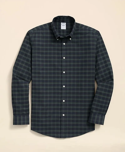 Stretch Non-Iron Oxford Button-Down Collar, Blackwatch Shirt