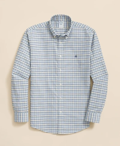 Stretch Non-Iron Oxford Button-Down Collar, Tattersall Sport Shirt