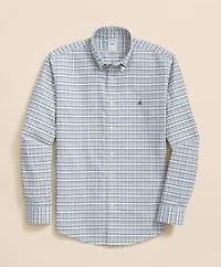 Stretch Non-Iron Oxford Button-Down Collar, Tattersall Sport Shirt