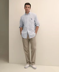 Brooks Brothers X PEANUTS Traditional Fit Cotton Oxford Button-Down Collar, Striped Sport Shirt