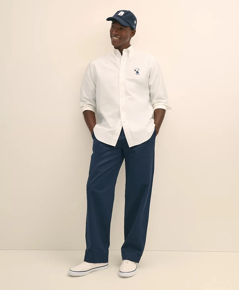 Brooks Brothers X PEANUTS Traditional Fit Cotton Oxford Button-Down Collar, Sport Shirt