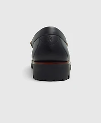 Leather Penny Loafer with Lug Sole