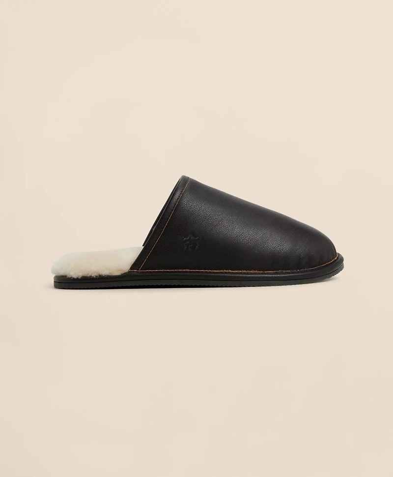 Leather Shearling Slippers