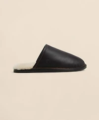 Leather Shearling Slippers