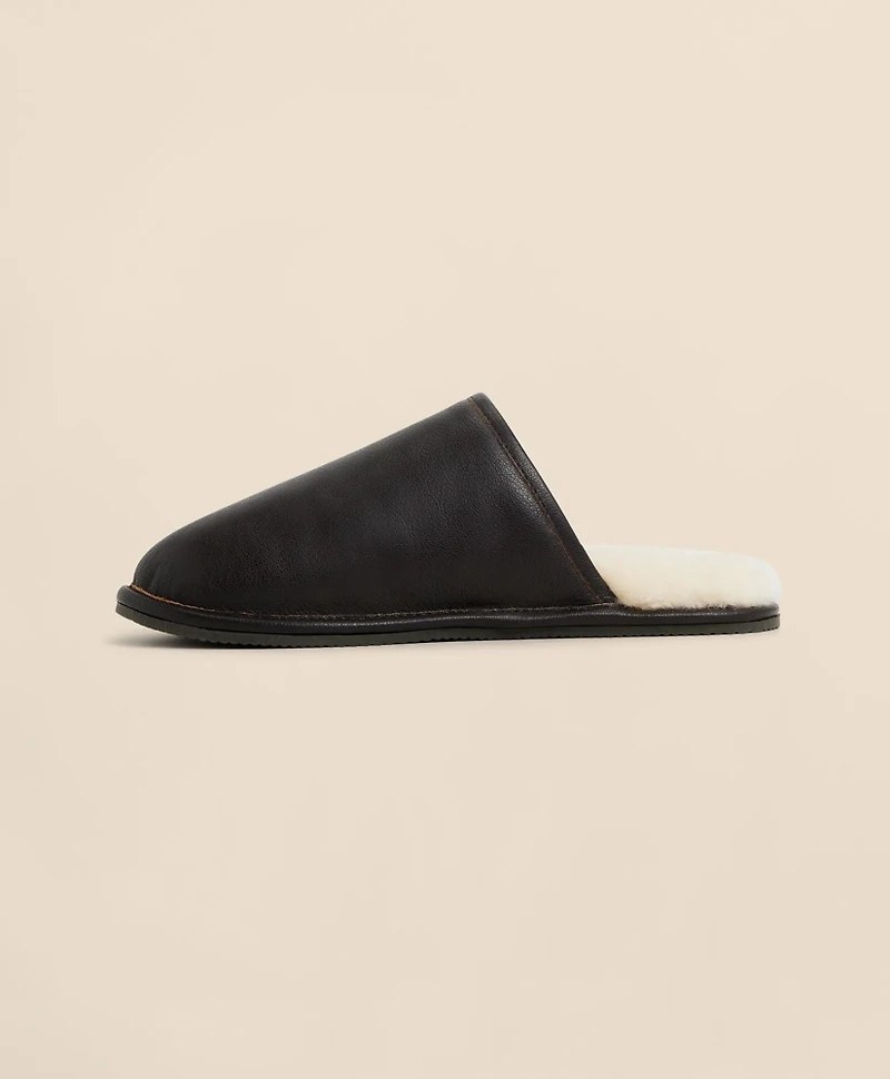 Leather Shearling Slippers