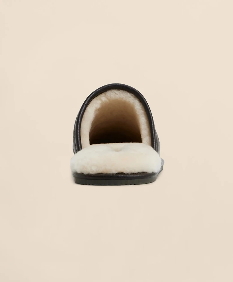 Leather Shearling Slippers