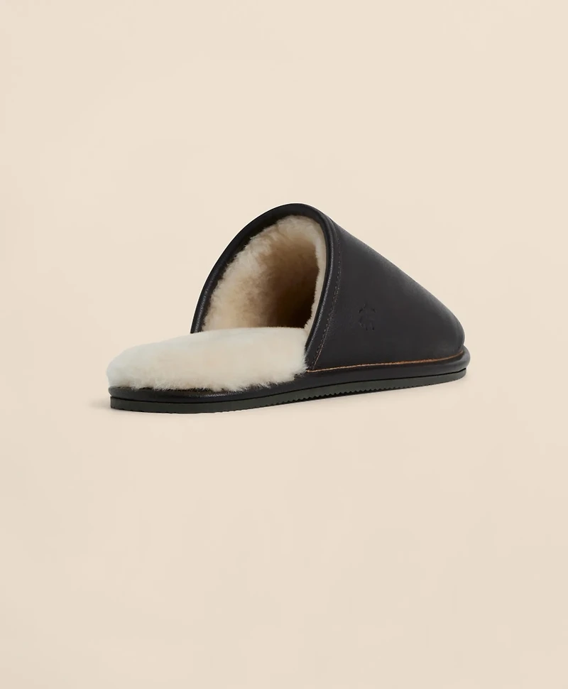 Leather Shearling Slippers