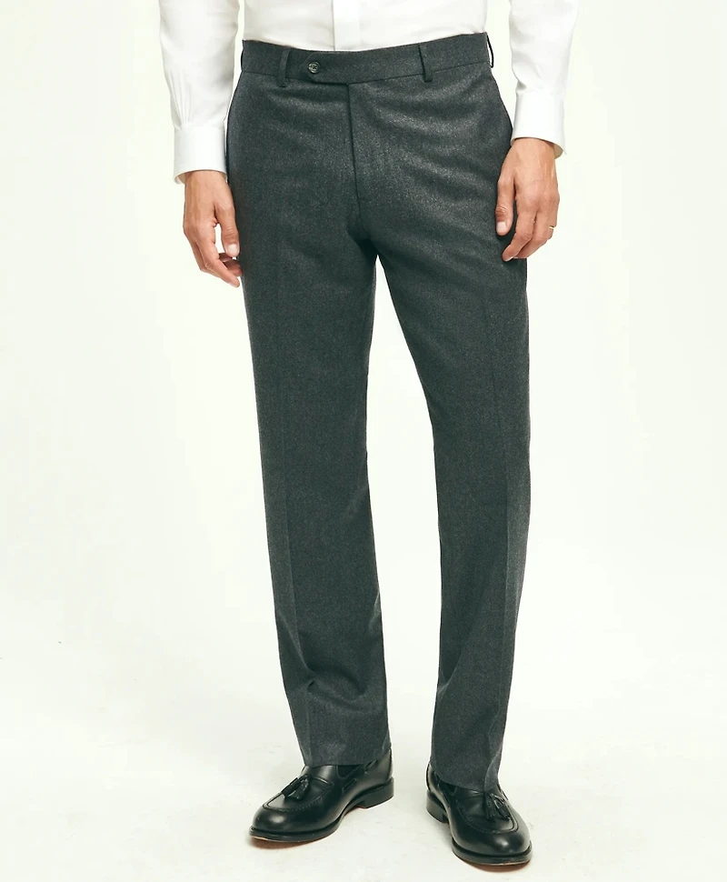 Traditional Fit Wool Flannel Dress Pants