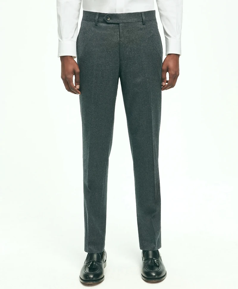 Slim Fit Wool Flannel Dress Pants