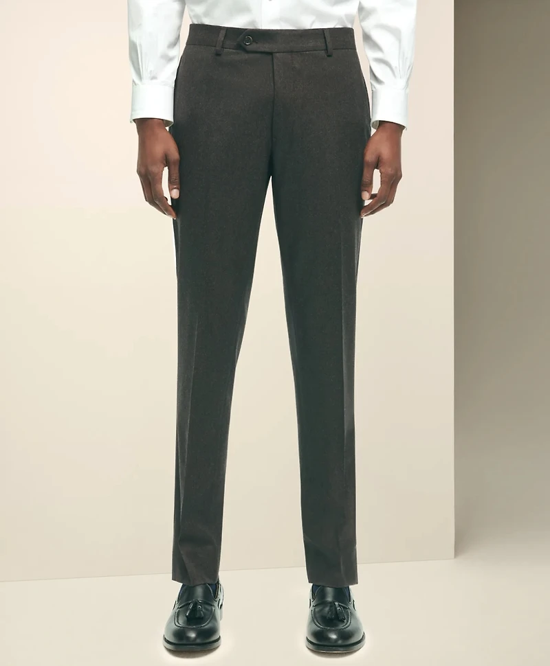 Slim Fit Wool Flannel Dress Pants