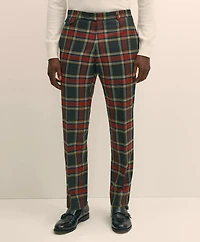 Classic Fit Wool-Blend Tartan Dress Pants