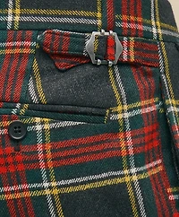 Classic Fit Wool-Blend Tartan Dress Pants