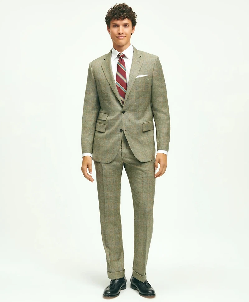 Classic Fit Stretch Wool Windowpane 1818 Suit